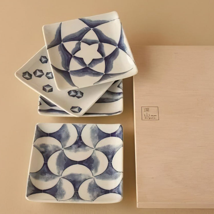 miyama | Fujizukushi染付取皿4件禮盒組