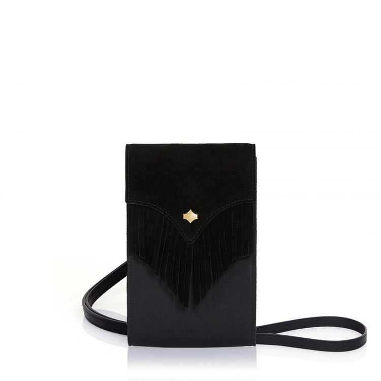ANY DI | PHONEBAG FRINGES Black 手機包