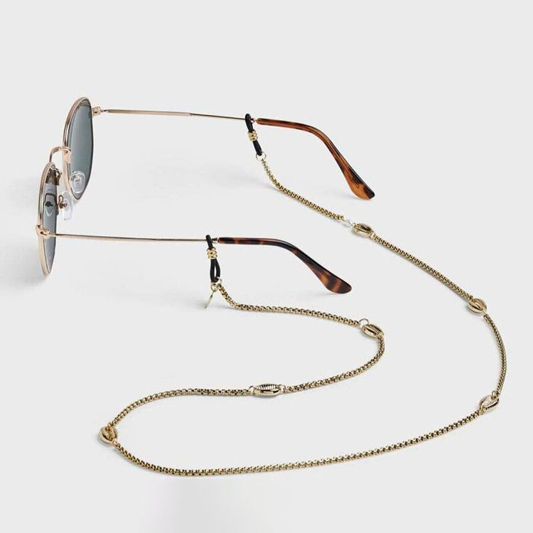 Sunny Cords|手工眼鏡鍊 貝殼(金)
