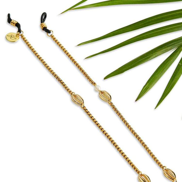 Sunny Cords|手工眼鏡鍊 貝殼(金)