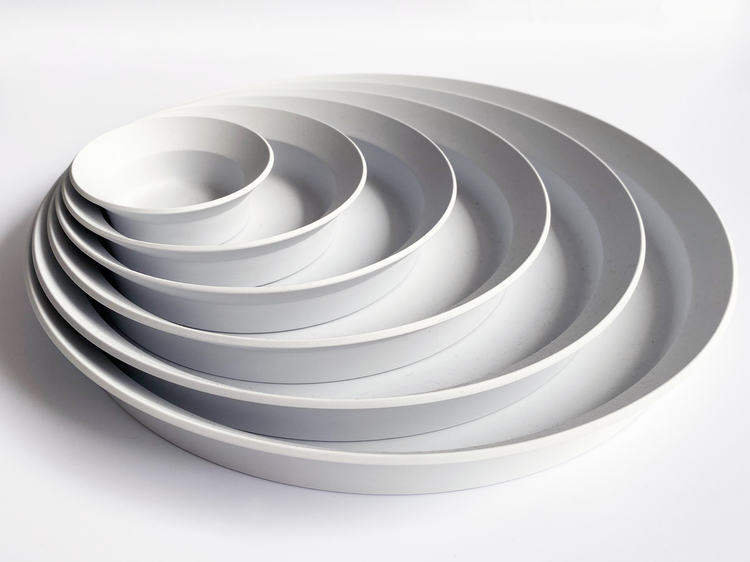 1616/Arita Japan | Round Deep Plate Gray 圓形 淺盆