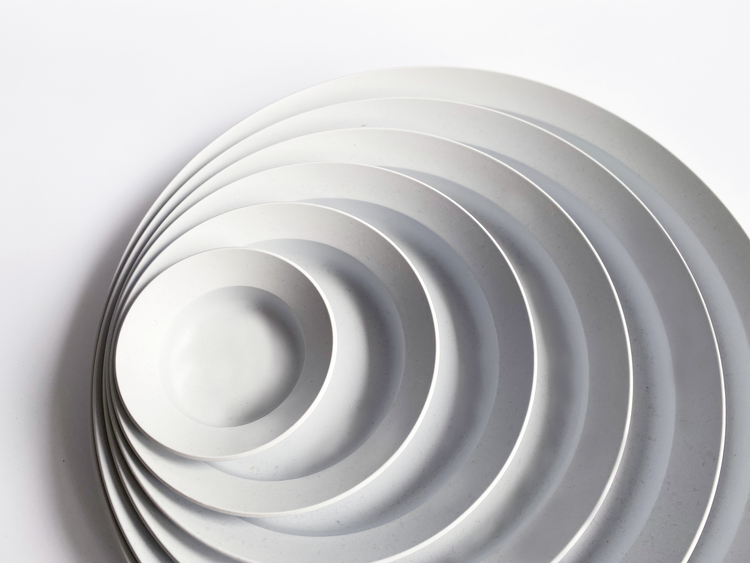 1616/Arita Japan | Round Deep Plate Gray 圓形 淺盆