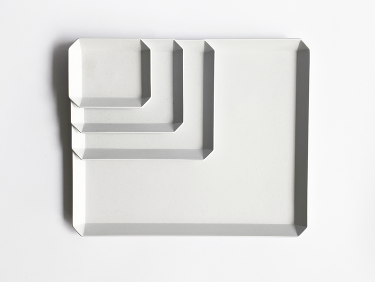 1616/Arita Japan | Square Plate Gray 矩形方盤