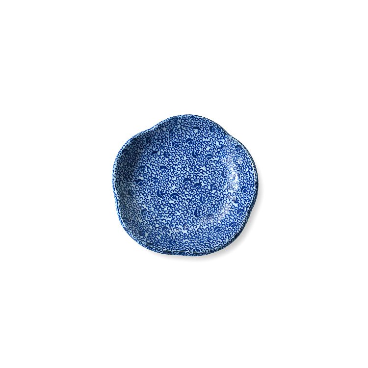 敏山窯|陶瓷和風花形小皿(五入)