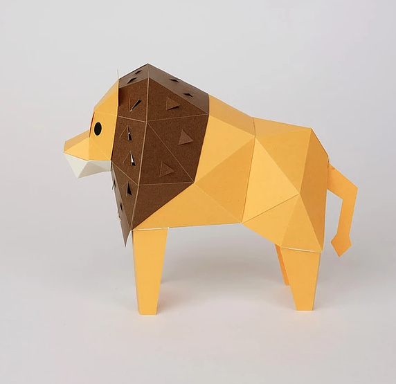 bog craft | 立體紙藝-獅子TINY