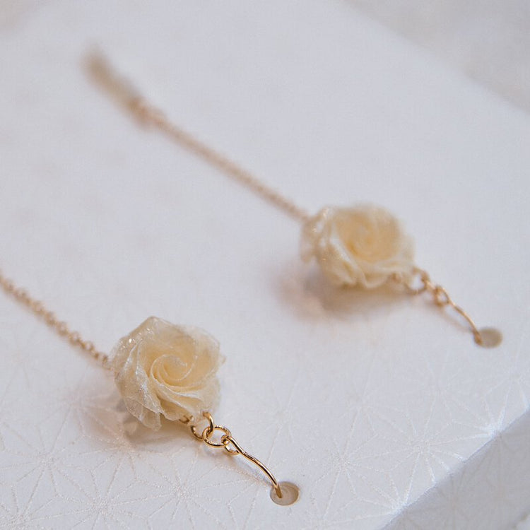 家田紙工 | 玫瑰耳環