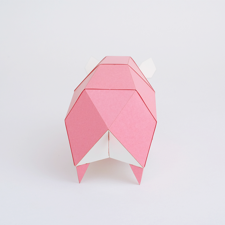 bog craft | 立體紙藝-小豬TINY