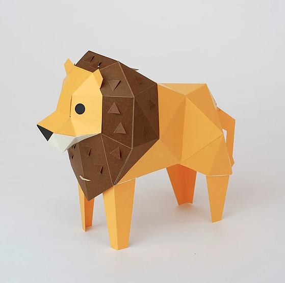 bog craft | 立體紙藝-獅子TINY