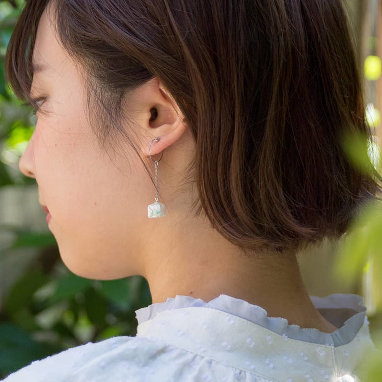 家田紙工 | Balloon夾式耳環 和紋(粉色)