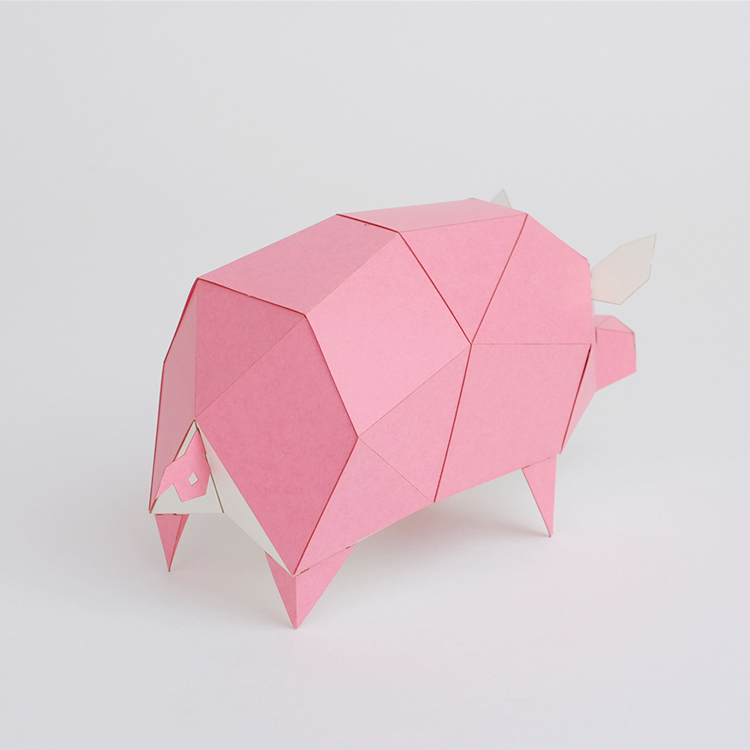 bog craft | 立體紙藝-小豬TINY