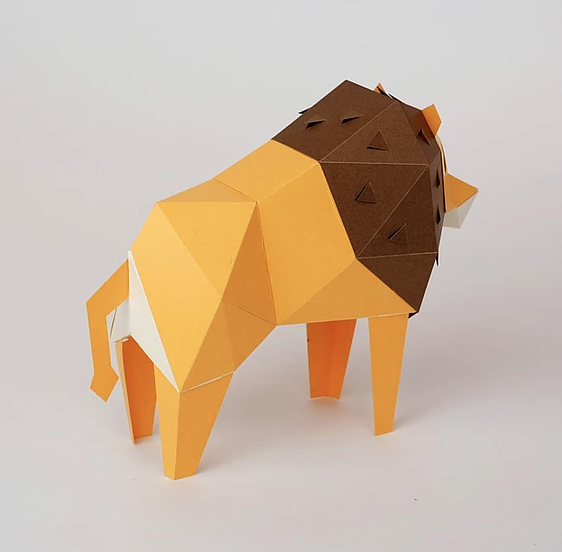 bog craft | 立體紙藝-獅子TINY