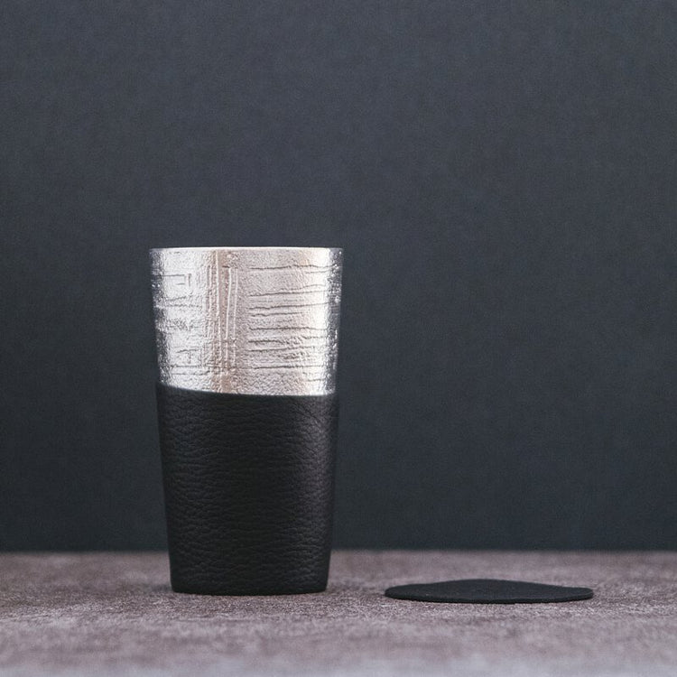 能作 | 白樺啤酒杯鹿革杯墊組