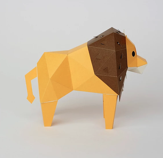 bog craft | 立體紙藝-獅子TINY