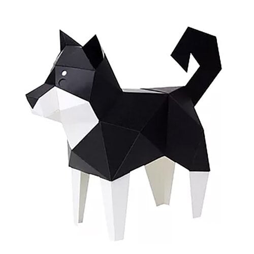 bog craft | 立體紙藝-黑柴犬TINY