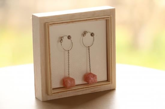 家田紙工 | Balloon夾式耳環 和紋(粉色)