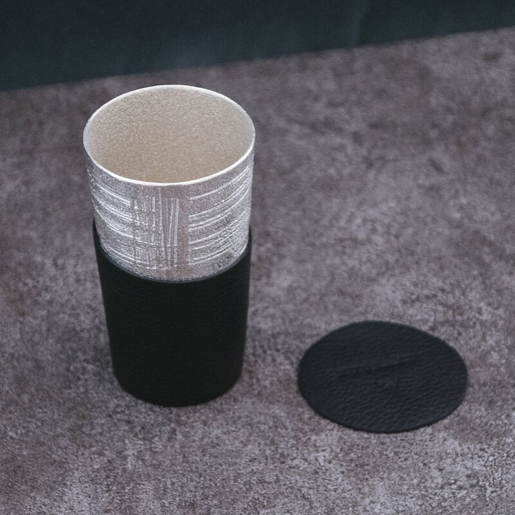 能作 | 白樺啤酒杯鹿革杯墊組