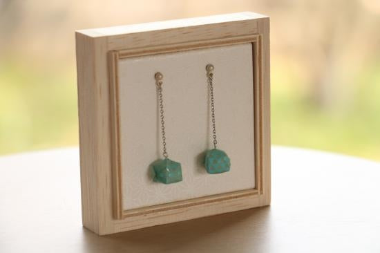 家田紙工 | Balloon耳環 和紋(藍綠色)