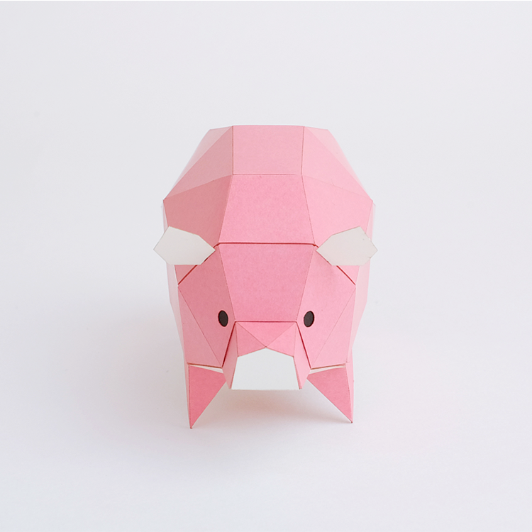 bog craft | 立體紙藝-小豬TINY
