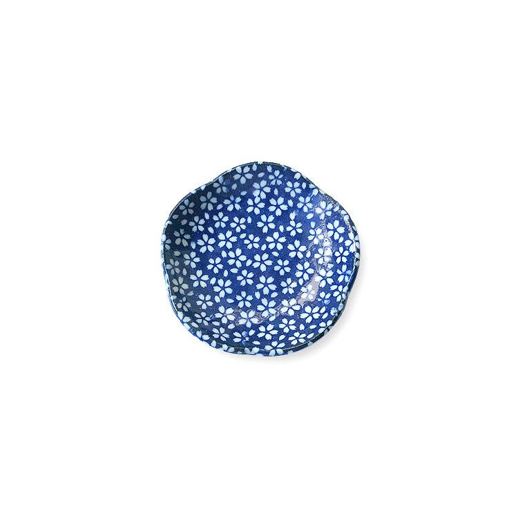 敏山窯｜陶瓷和風花形小皿（五入）