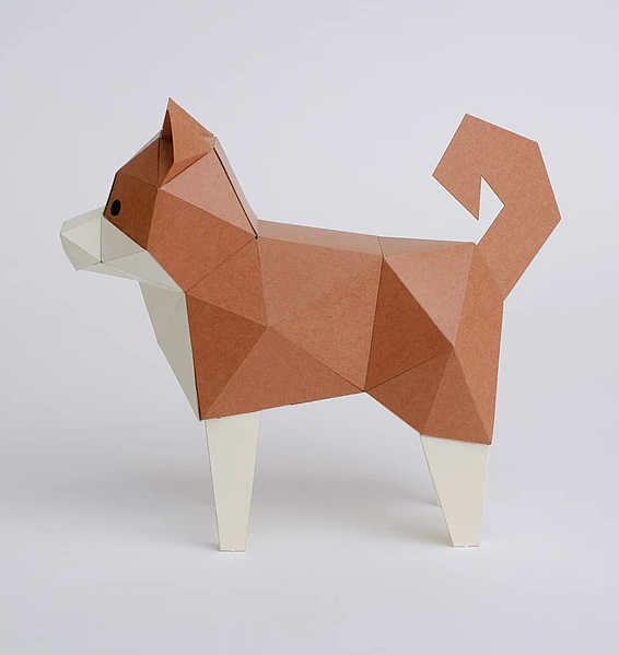 bog craft | 立體紙藝-赤柴犬TINY